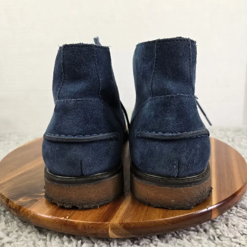Polo Ralph Laruen Men 13D Marlow Navy Suede Casual Crepe Sole Daily Chukka Boot